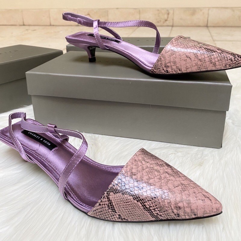 Sandal Heels Strap Pump SnakePrint CNK