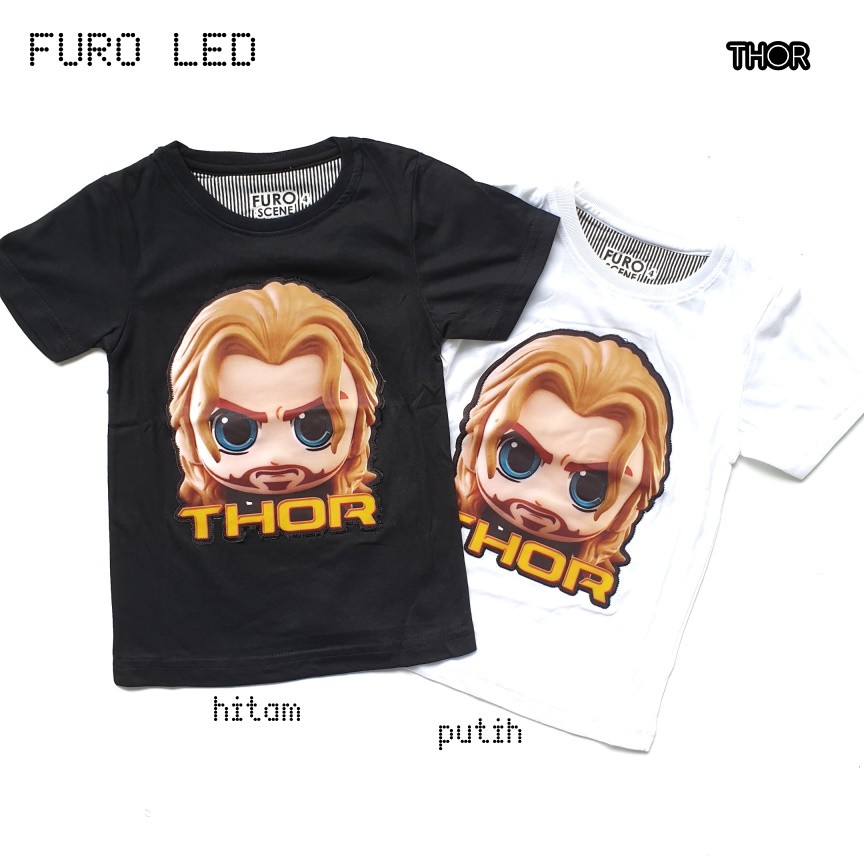 Kaos Anak Laki FURO LED BATMAN IRON MAN THOR ULTRAMAN