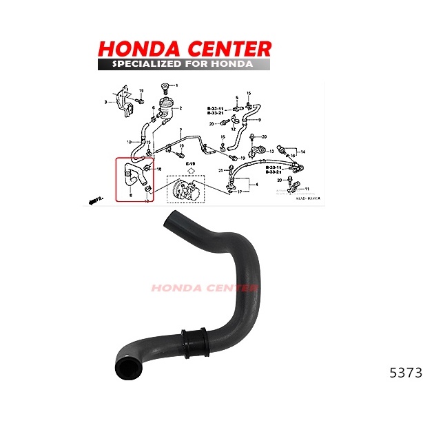 selang slang hose dari tabung ke pompa selang return balik power steering crv gen2 2002 2003 2004 2005 2006