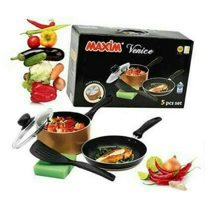 Maxim Venice Set 5pcs / Paket dapur peralatan masak keperluan rumah