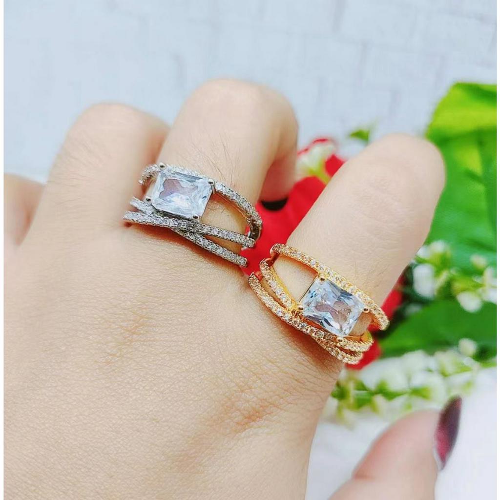 Cincin Xuping Mata Full Lapis Emas Perhiasan Fashion R100