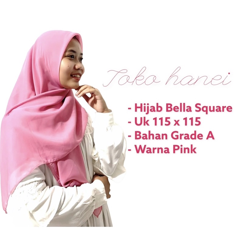 [GROSIR 10] Kerudung Hijab Segi Empat Bella Square Polos Plain Premium Jilbab