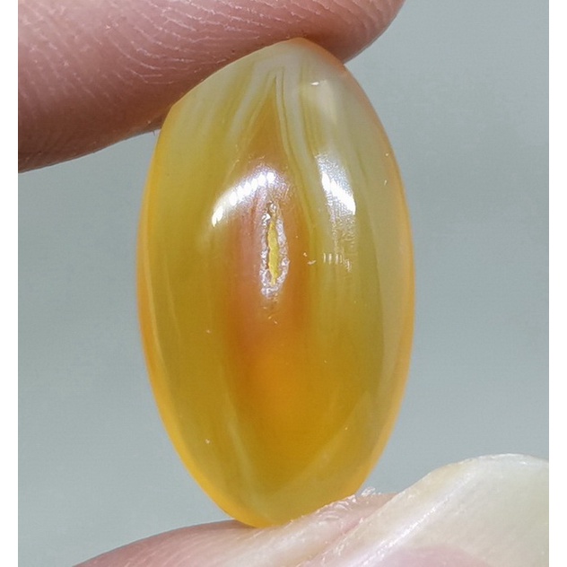 Batu Akik Bagus Combong Kuning Emas Golden Asli