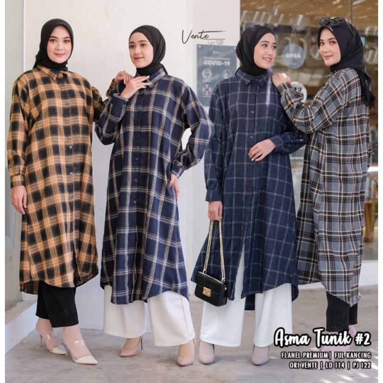 ASMA TUNIK FLANEL PREMIUM JUMBO ORI BY VENTE