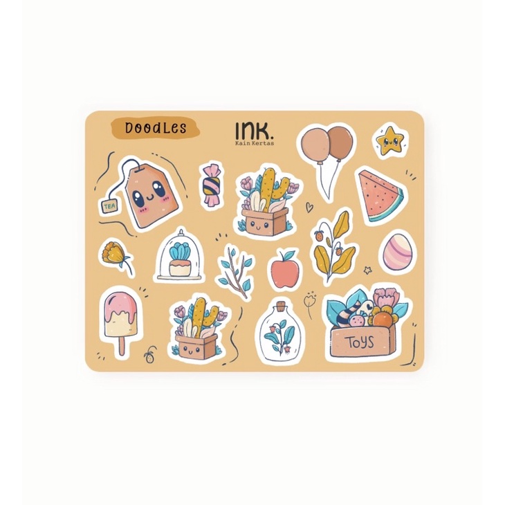 

Doodles Sticker - Decorative Sticker - Stiker Dekor - Stiker Jurnal (NS-921-1030)