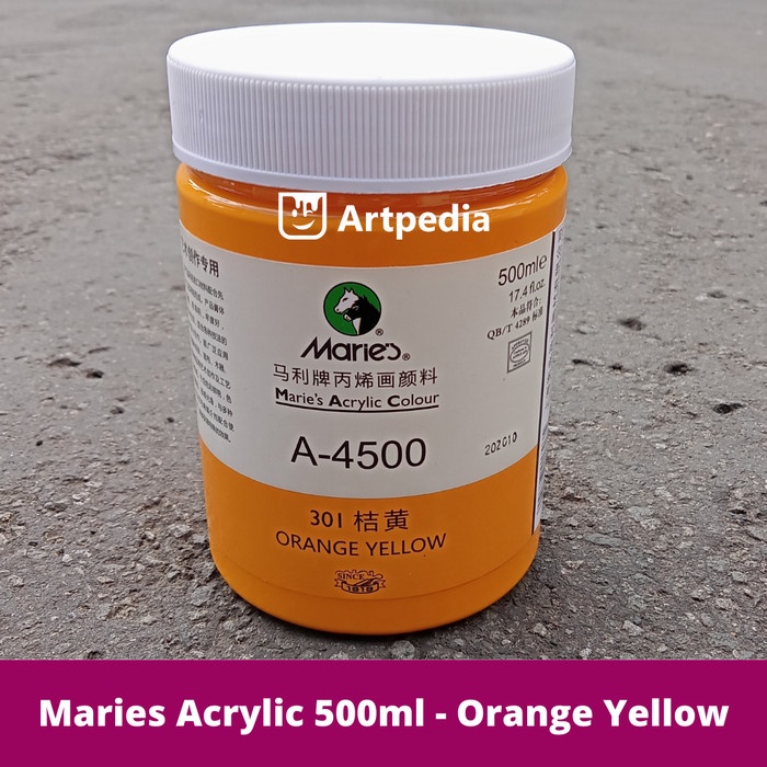 

Cat Akrilik maries 500ml / Maries Acrylic Colour 500ml - PART 1 - orange yellow
