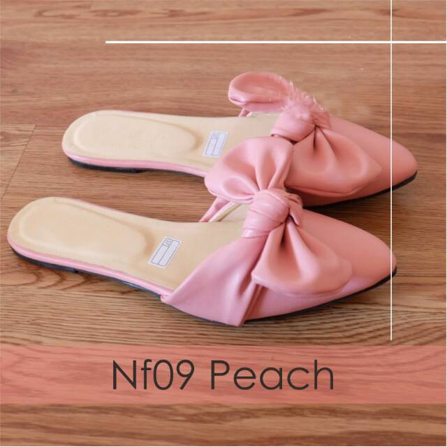 NF09 FLAT SANDAL  SELOP TEPLEK PITA RIBBON WANITA  CEWEK 