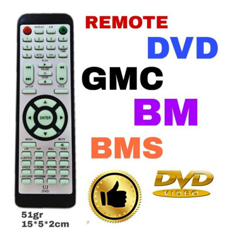 Remote DVD GMC / Remote BMS Hitam / Remote DVD China