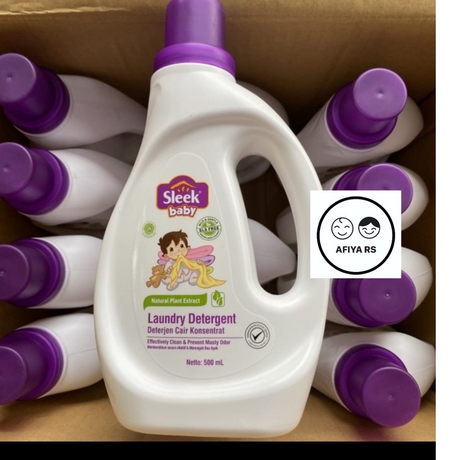 Sleek Deterjen Bayi/Baby Laundry Detergen Cair Botol 500 ML