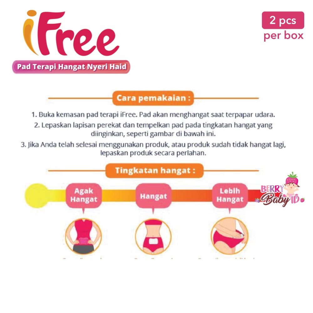 iFree Pad Terapi Hangat Nyeri Haid Box 2 Sachet Perawatan Tubuh Wanita Berry Mart