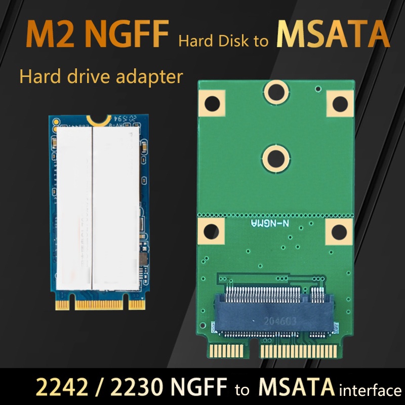 Btsg For M.2 NGFF Msata SSD Adapter M2 PCI SSD Converter Riser Card Untuk PC Laptop Con