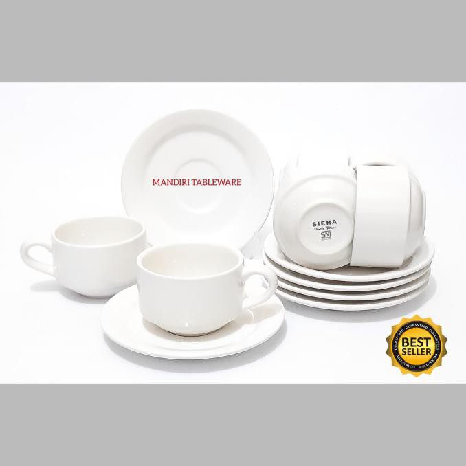 CANGKIR SET PUTIH POLOS / KOPI / TEH