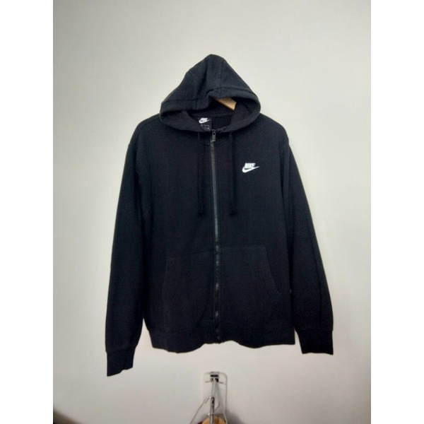 Jaket Sweater Zipper ZipHoodie Nike (L-XL) Small Logo Swoosh