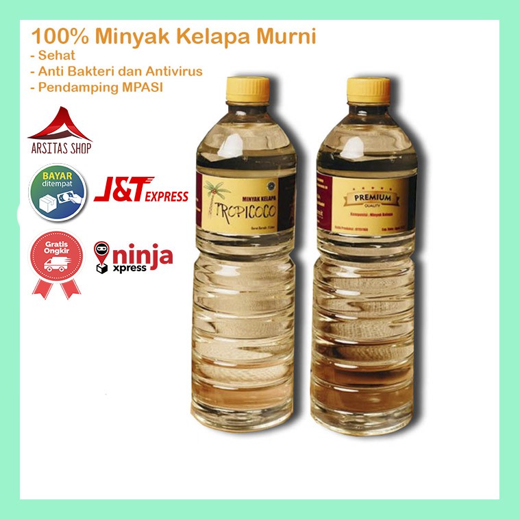 

Minyak Goreng Kelapa Murni 1lit3r Rendah Kolesterol/Coconut Oil/Minyak Kelentik - ARSITAS Shop
