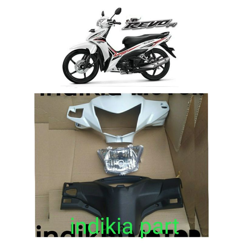 batok kepala depan belakang plus lampu depan Revo fit fi Revo fi putih
