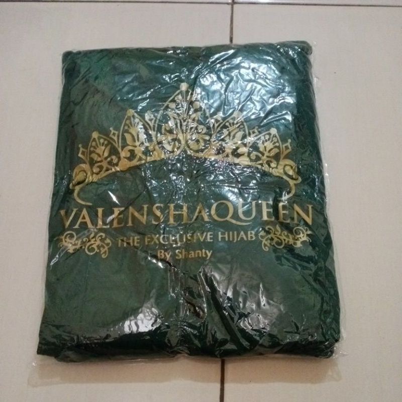KHIMAR JERSEY JUMBO V KHIMAR SYARI SIZE L VALENSHAQUEEN VALENSHA QUEEN GROSIRJILBAB-Hijau botol