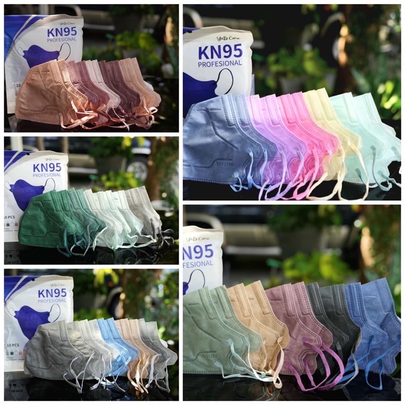 MASKER KN95 PRO WARNA / KN95 PRO WARNA Y&amp;B (isi 10pcs)