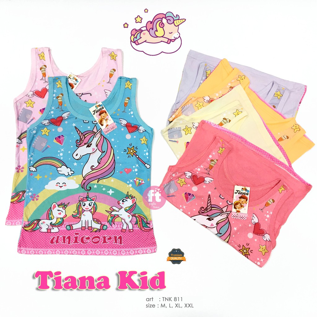 TIANA KIDS | Tanktop Anak / Atasan Anak / Singlet Anak Karakter