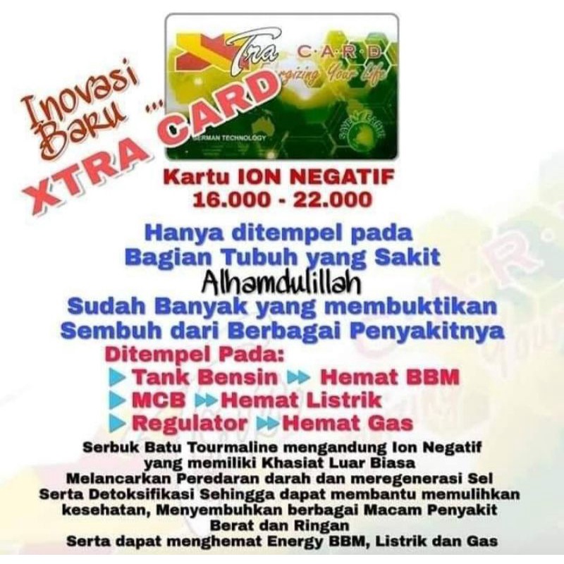 Kartu ion,xtracard,kartu terapi kesehatan