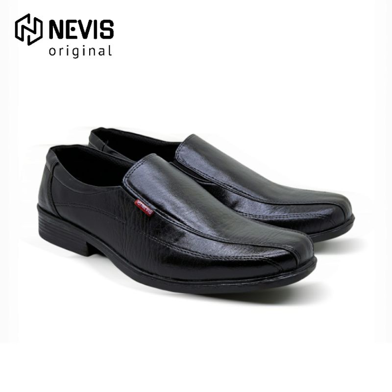 Sepatu Pantofel Original Nevis NVS 08 Pria Kerja Formal Hitam