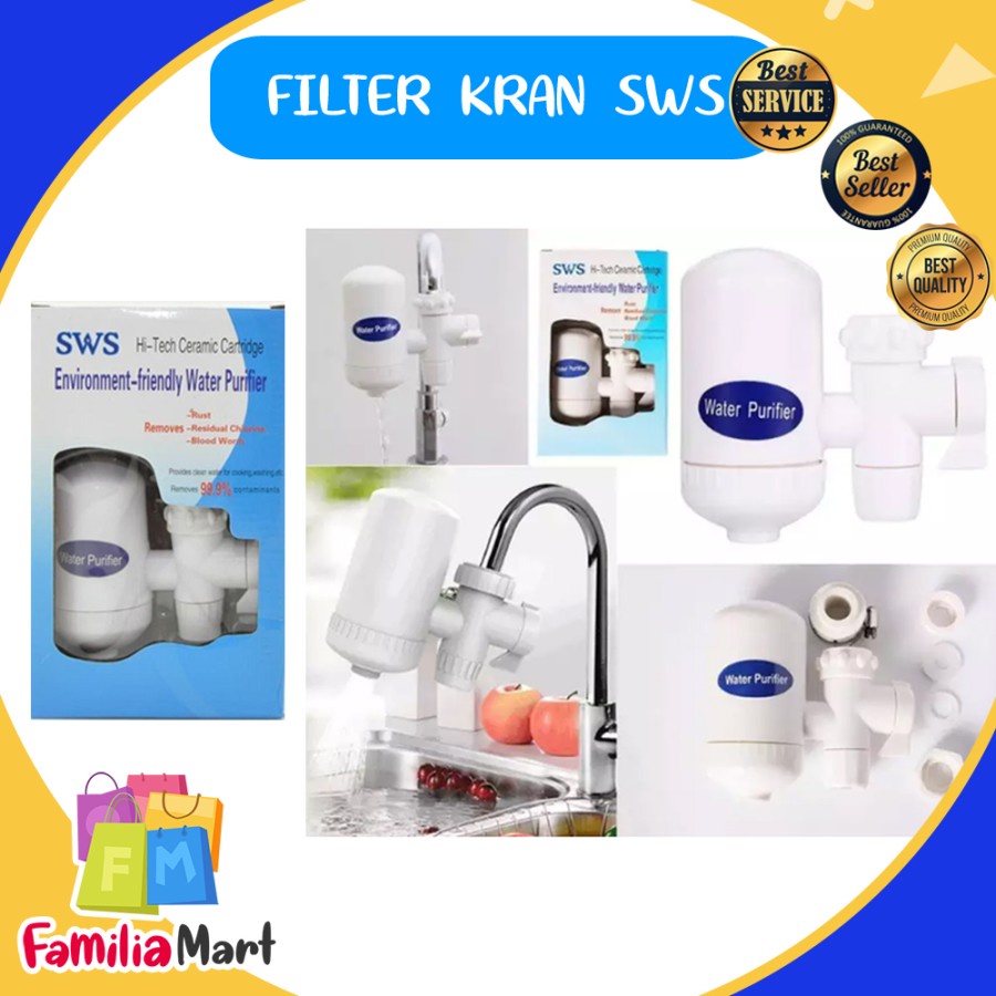 PAKET REFILL ISI ULANG DAN FILTER SARINGAN KERAN AIR WATER PURIFIER SWS HI-TECH CERAMIC CARTRIDGE