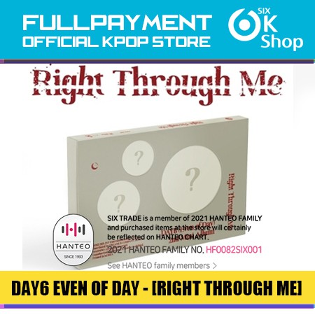 [OFFICIAL K-POP] DAY6 (EVEN OF DAY) ALBUM [RIGHT THROUGH ME]