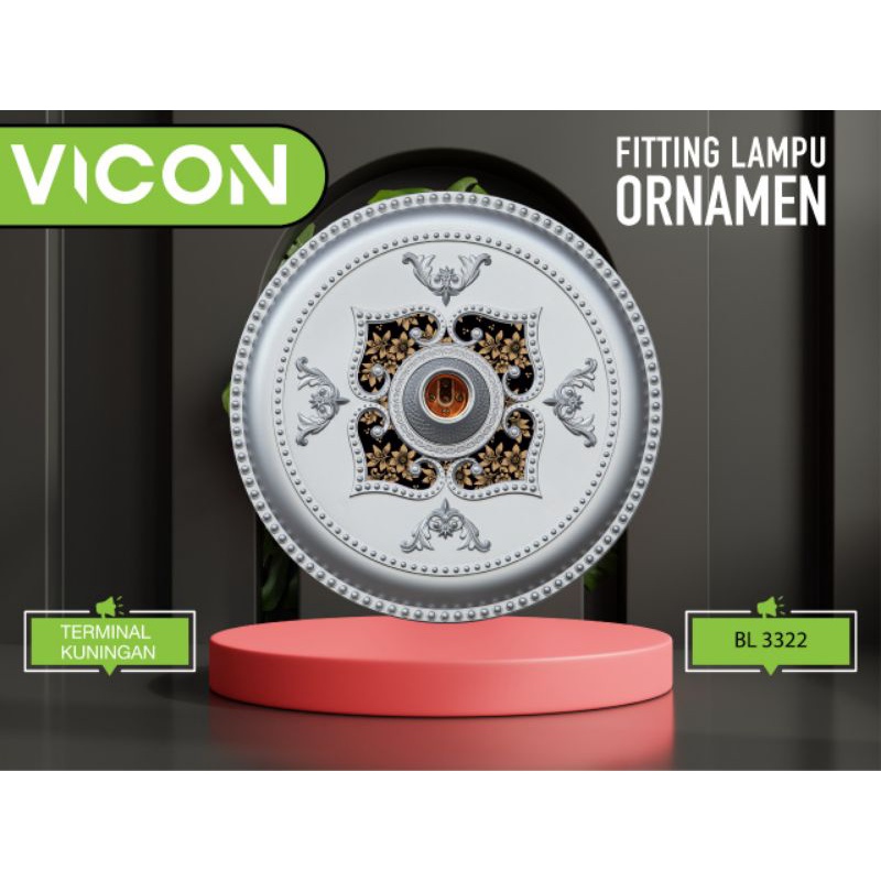 Fitting Lampu hias Plafon/ fitting lampu hias vicon/fitting lampu ornamen/fitting hias plafon