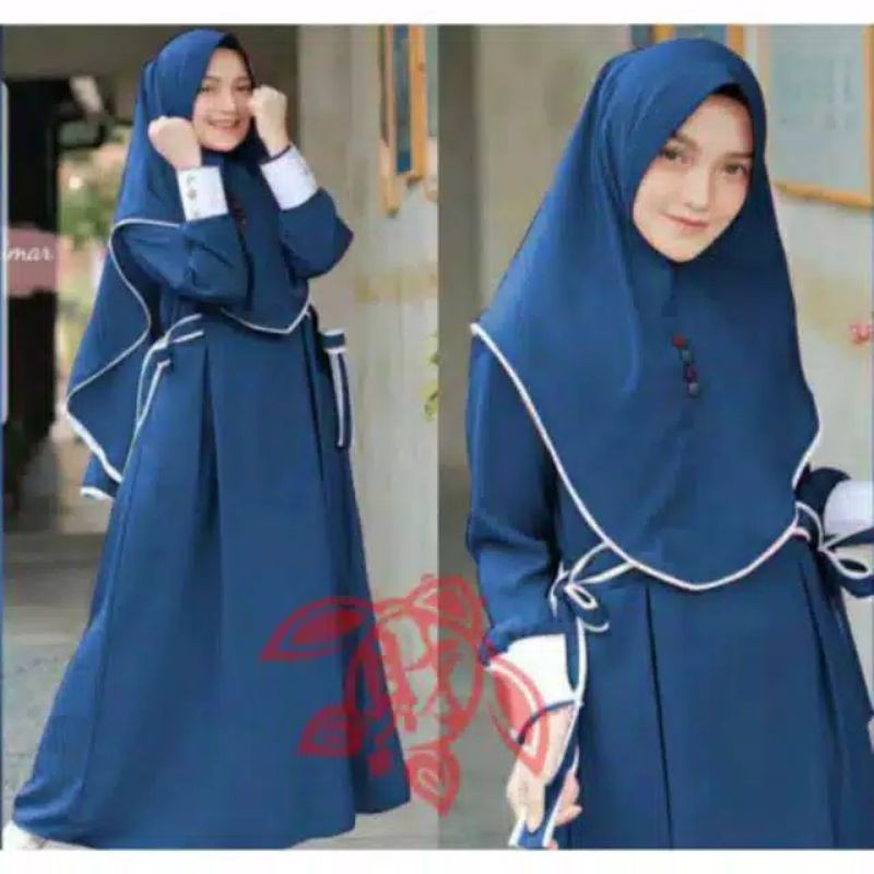 nessa syari set khimar // nesya dress set // nesa syari