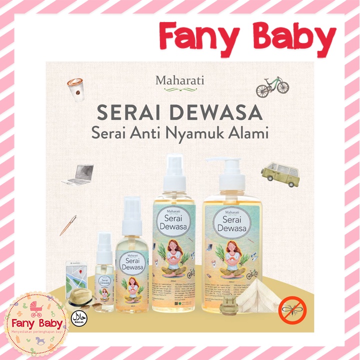 MAHARATI SERAI DEWASA ANTI NYAMUK ALAMI INDOOR &amp; OUTDOOR [ 250ML - 500ML ]