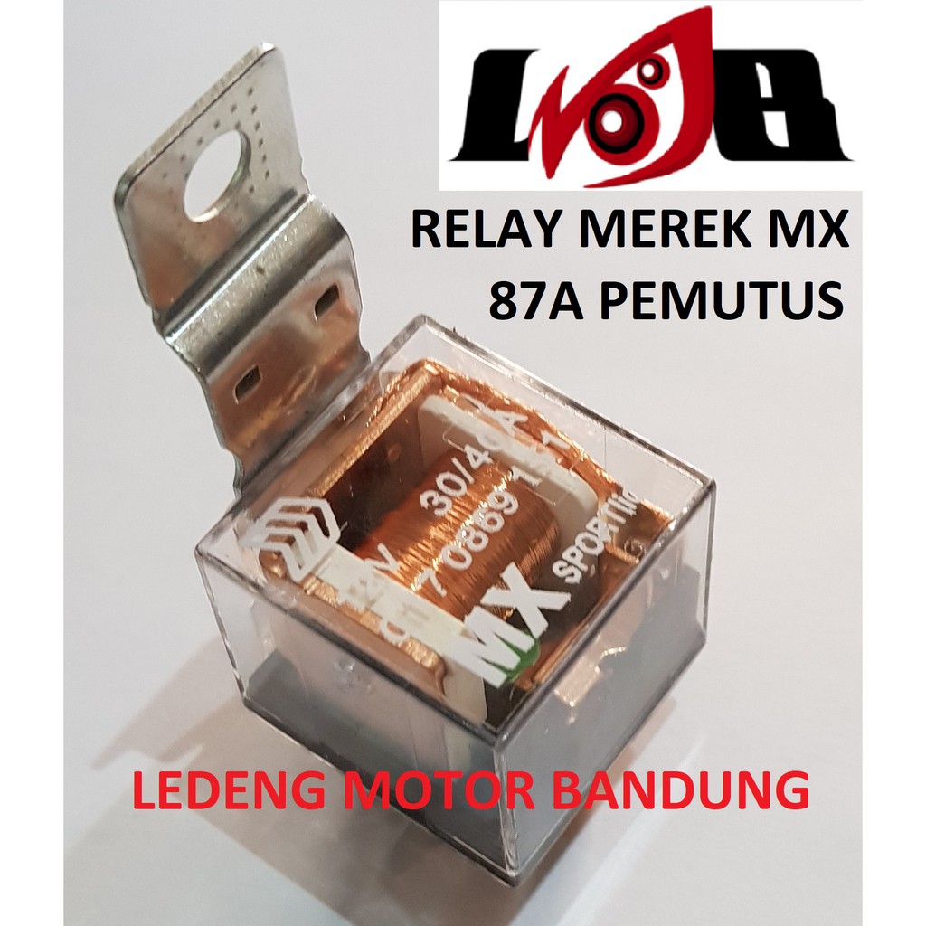 Relay MX 87a Pemutus Alarm Relai 5 Kaki Lima 12v 30/40a Rellay Bagus