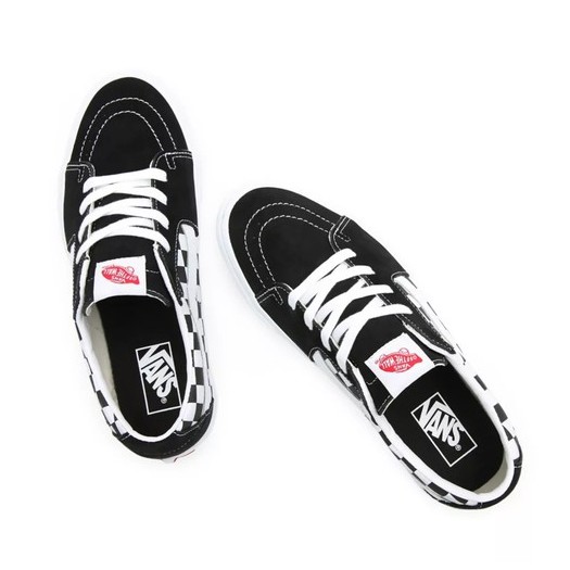 SEPATU VANS OFF THE WALL | SK8 LOW BLACK / CHECK