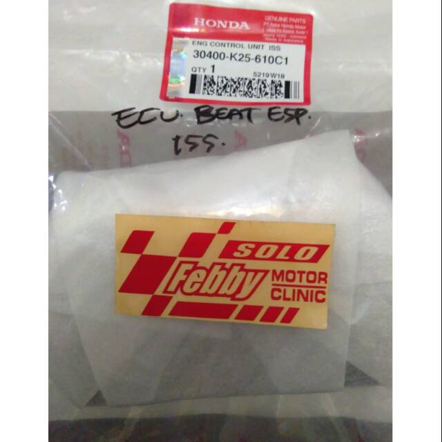 ECU ECM HONDA BEAT FI/BEAT POP ESP ISS ORIGINAL KODE 30400 K25 610C1/610/611