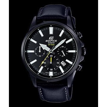 Jam Tangan Pria Analog Chrono Kulit Casio Edifice Original EFV-510BL-1