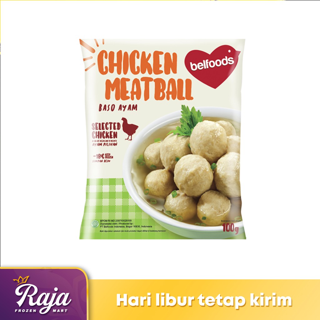 

Belfoods Chicken Meatball 100gr / Makanan Beku / Frozen Food / Baso / Kentang Beku