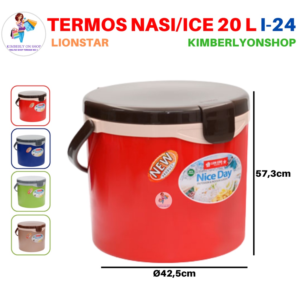 Rice Ice Bucket Hanami Termos Nasi Es 20 Liter I 24 Lion Star