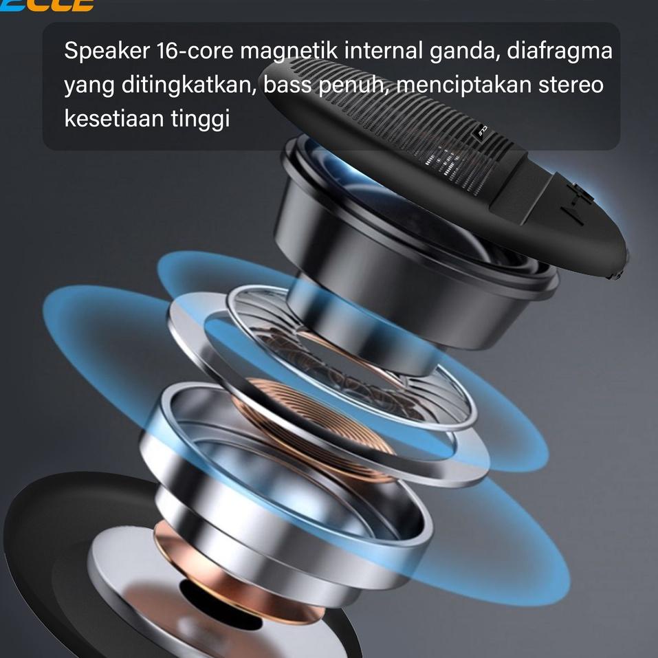 Diskon Ngetrends (NEW) ECLE Original Bluetooth Speaker Portable Magnetic Circular Holder HP