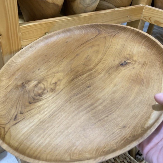 Wooden Flat Plate Diameter 29cm