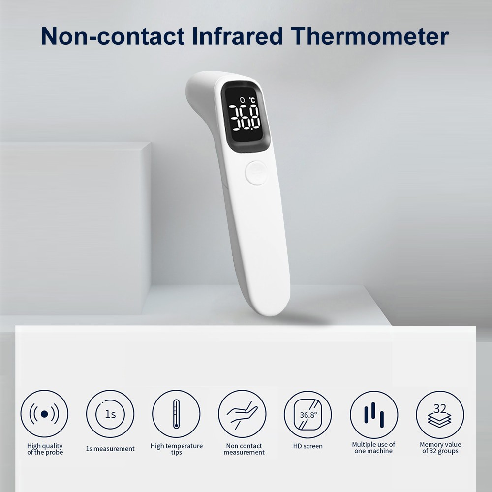 Termometer Suhu Tubuh Digital Infrared Non Contact LED