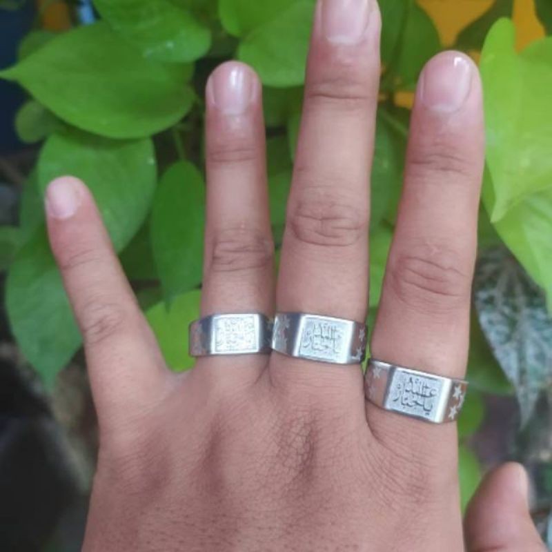 Cincin Khotam Stainless steel Anti Karat