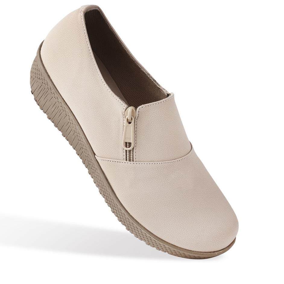 SEPATU SLETING WANITA AQILA CREAM ORIGINAL FEENOK {KLN.21Jl22в}