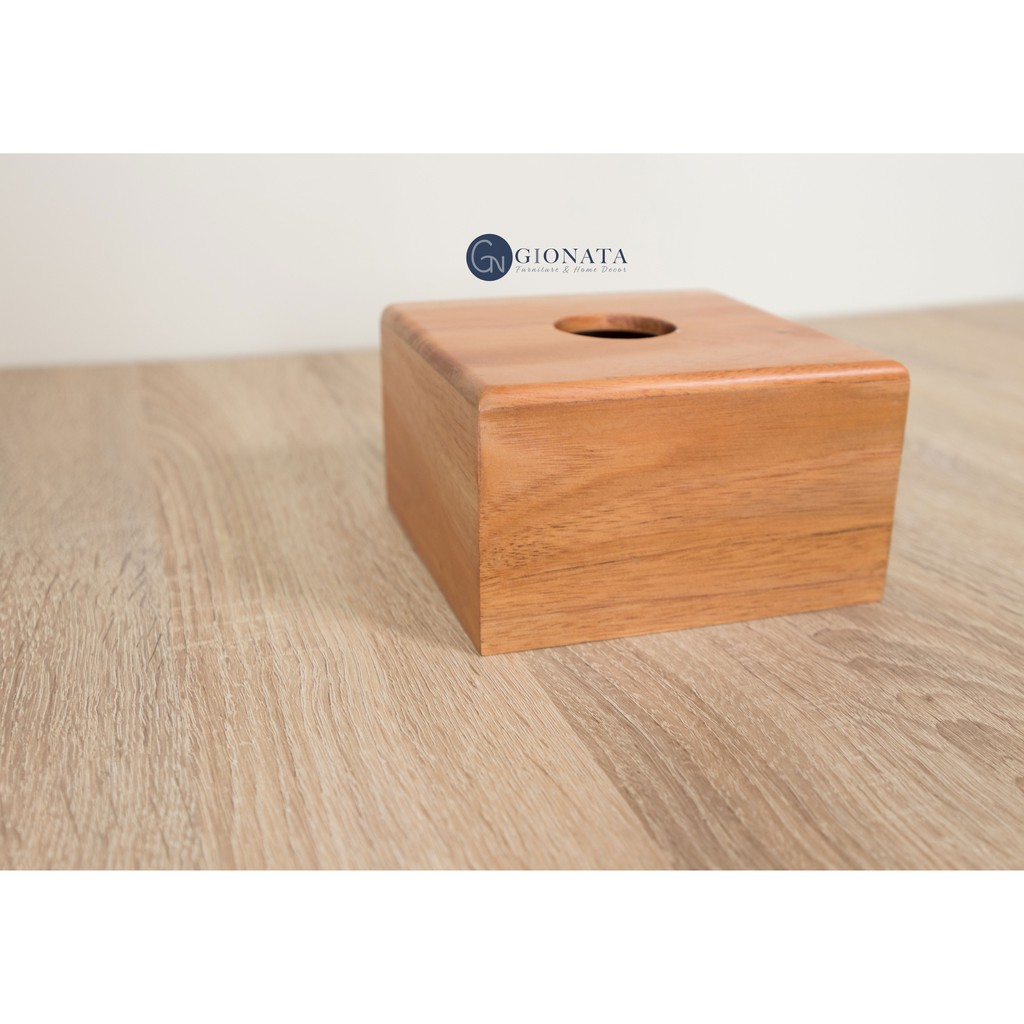 

Dekornata Natural Square Tissue Box / Tempat Tisu Kayu / Kotak Tisu