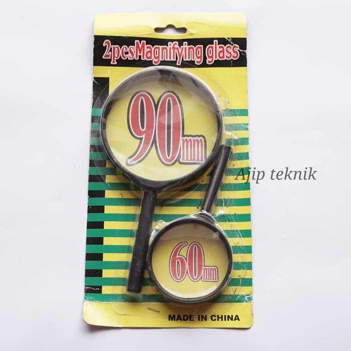 Kaca Pembesar Magnifying Glass 90mm dan 60mm set 2pcs