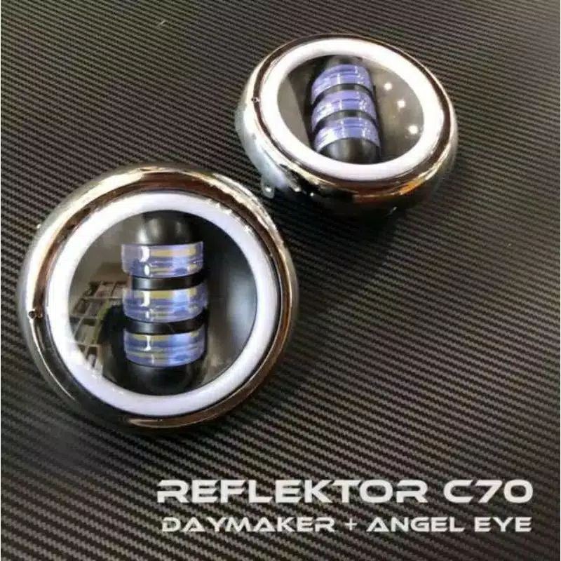 lampu daymaker Honda C70 4.5 inc ring engel eye bisa di Vespa vbb