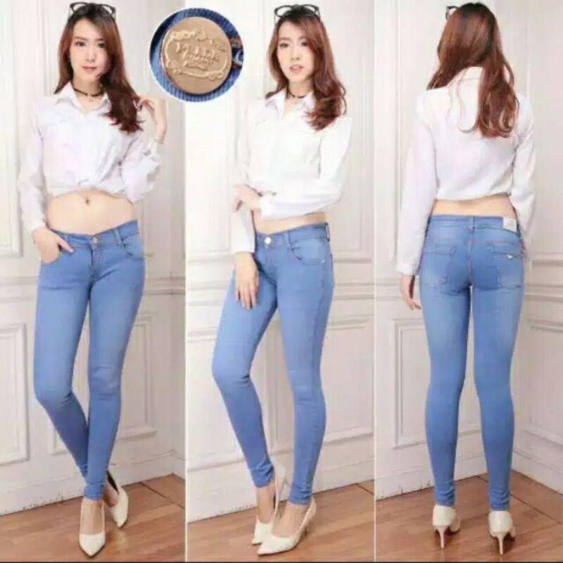 CELANA PANJANG JEANS WANITA SKINNY SIZE JUMBO