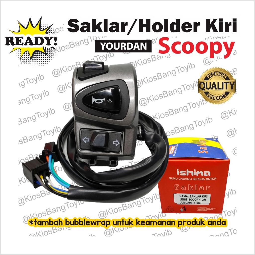 Saklar Holder Handle Switch Kiri Honda Scoopy (ISHIMA)