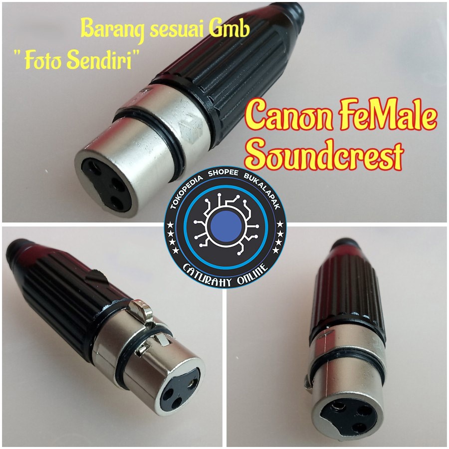 Jack Cannon Canon Soundcrest Mic Microphone Female 3 Pin
