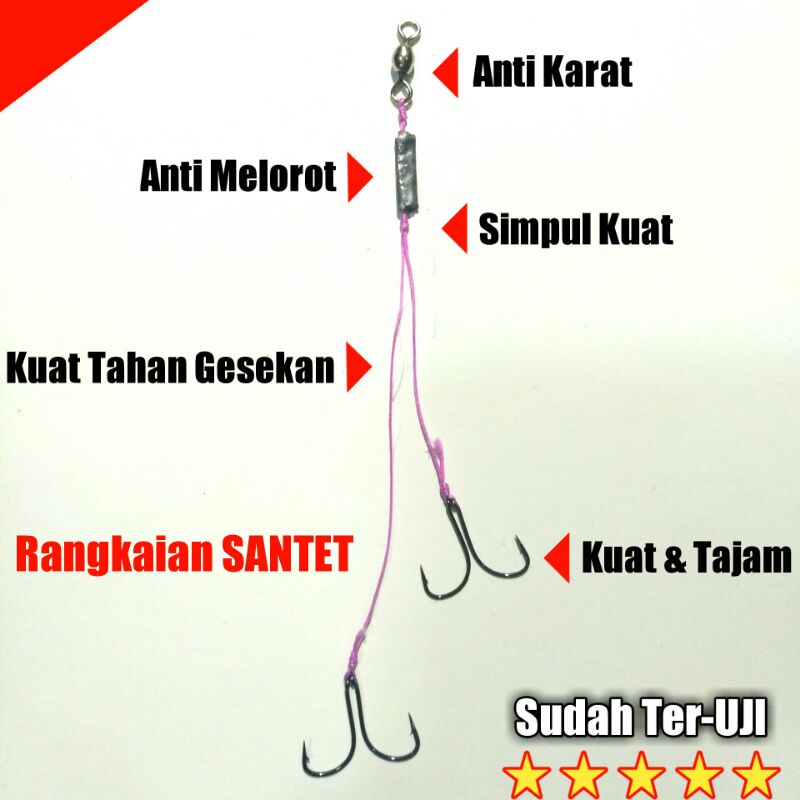 Rangkaian Belanak || Rangkaian Pancing Belanak Umpan Tepung Terigu