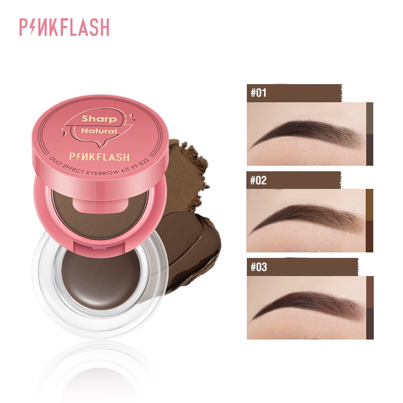 PinkFlash Duo Effect Eyebrow Kit PF-E22