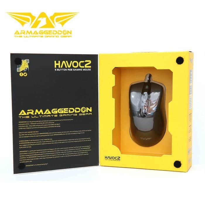 Gaming Mouse Wired Havoc 2 - 4800Cpi RGB by Armageddon Original