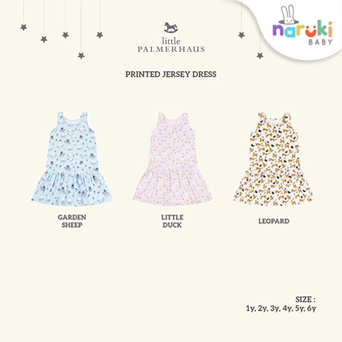 Little Palmerhaus Printed Jersey Dress Baby Girl Anak Perempuan